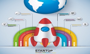 infographics startup  template vect